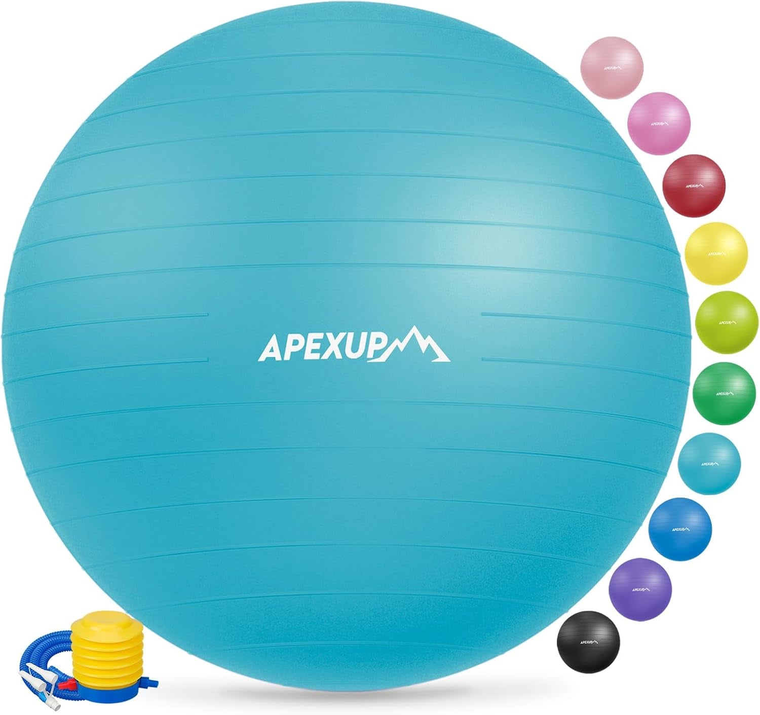 Yoga Ball Exercise Ball, anti Slip Stability Ball Chair, Heavy Duty Large Gym Ball for Fitness, Balance, Core Workout and Physical Therapy
