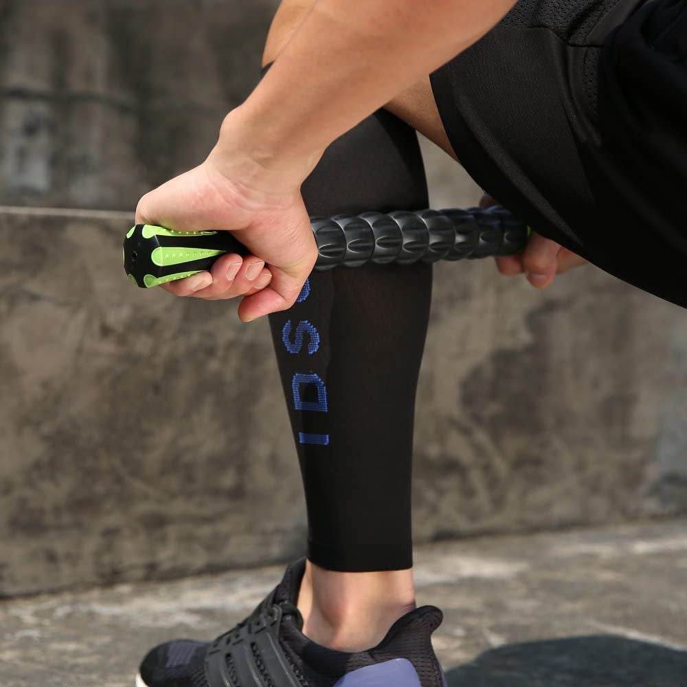 Muscle Roller Stick for Athletes- Body Massage Sticks Tools Massager for Relief Muscle Soreness,Cramping and Tightness,Help Legs and Back Recovery,Black Green